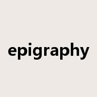 epigraphy是什么意思