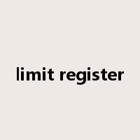 limit register是什么意思