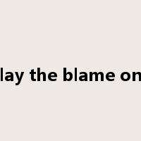 lay the blame on是什么意思