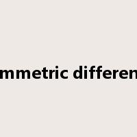 symmetric difference是什么意思