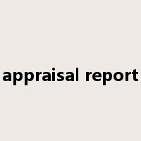 appraisal report是什么意思