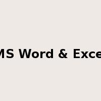 MS Word & Excel是什么意思