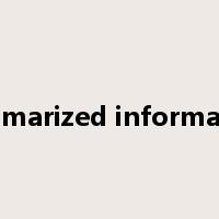 summarized information是什么意思