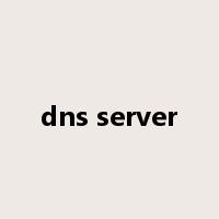 dns server是什么意思