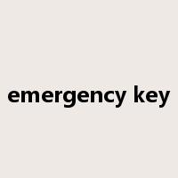 emergency key是什么意思