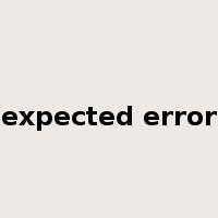 expected error是什么意思