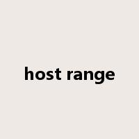 host range是什么意思