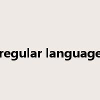 regular language是什么意思