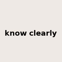 know clearly是什么意思