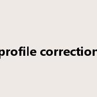 profile correction是什么意思