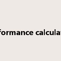 performance calculation是什么意思