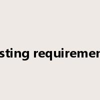 listing requirement是什么意思