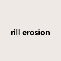 rill erosion是什么意思