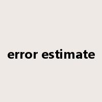 error estimate是什么意思