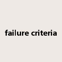 failure criteria是什么意思