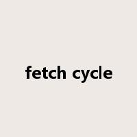 fetch cycle是什么意思