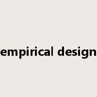 empirical design是什么意思
