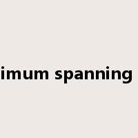 minimum spanning tree是什么意思
