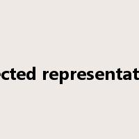 elected representative是什么意思