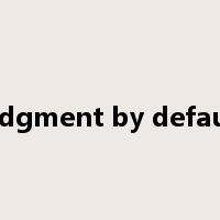 judgment by default是什么意思