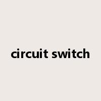 circuit switch是什么意思