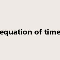 equation of time是什么意思