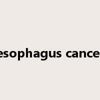 esophagus cancer是什么意思