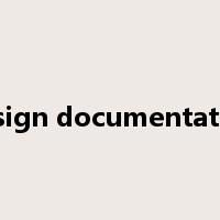 design documentation是什么意思