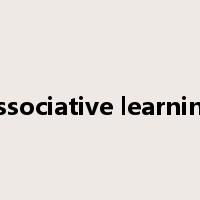 associative learning是什么意思