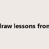 draw lessons from是什么意思
