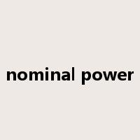 nominal power是什么意思