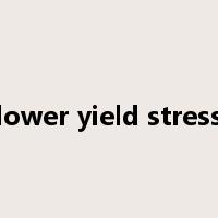 lower yield stress是什么意思
