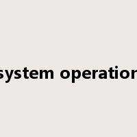 system operation是什么意思