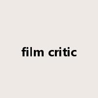 film critic是什么意思