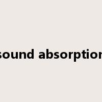 sound absorption是什么意思
