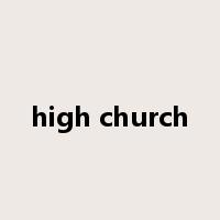 high church是什么意思