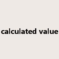 calculated value是什么意思