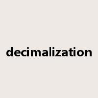 decimalization是什么意思