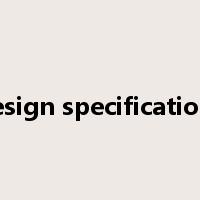 design specifications是什么意思