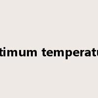 optimum temperature是什么意思