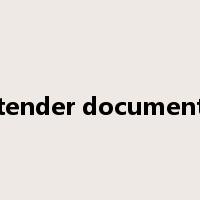 tender document是什么意思