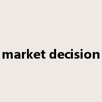 market decision是什么意思