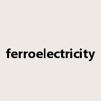 ferroelectricity是什么意思