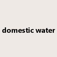 domestic water是什么意思