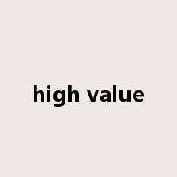 high value是什么意思