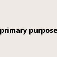 primary purpose是什么意思
