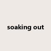 soaking out是什么意思