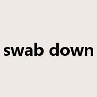 swab down是什么意思