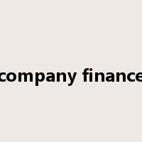 company finance是什么意思