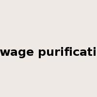 sewage purification是什么意思